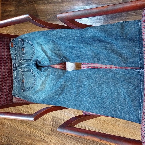 Free 🚛 LDS 6 "X2" Denim Wide Leg Jeans / Hipster - Picture 8 of 15